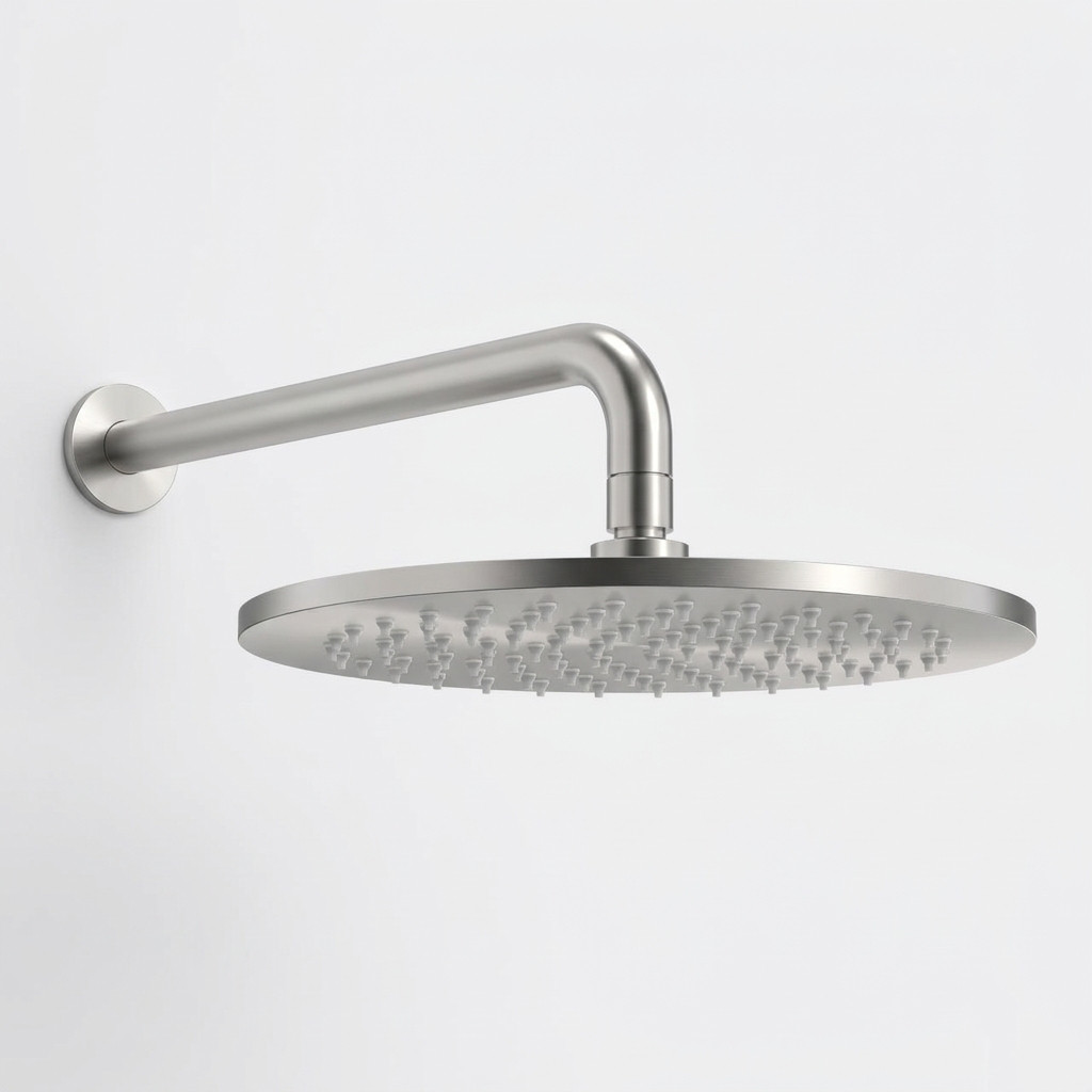 Aquanello Eterna Chuveiro de chuva em aço inoxidável de 30 cm com braço de chuveiro de parede de 39 cm ET-S-SET16-3-02
